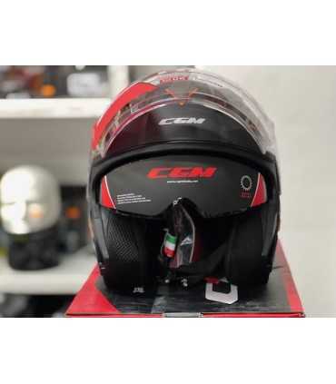 Casco jet Cgm 136A DNA Apache arancio opaco