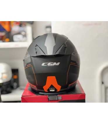 Casco jet Cgm 136A DNA Apache arancio opaco