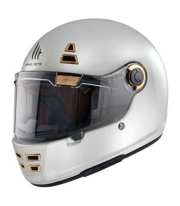 Casco retro MT Helmets Jarama A0 bianco