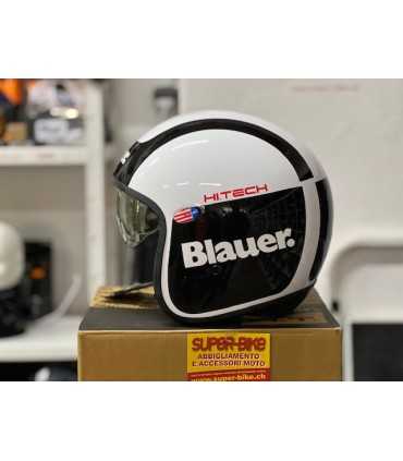 Casco jet Blauer Pilot 1.1 G Graphic bianco