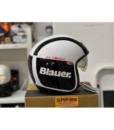 Casco jet Blauer Pilot 1.1 G Graphic bianco