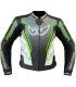 Giacca in pelle moto Berik LJ-181334C grigia verde