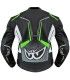 Veste en cuir moto Berik LJ-181334C gris vert