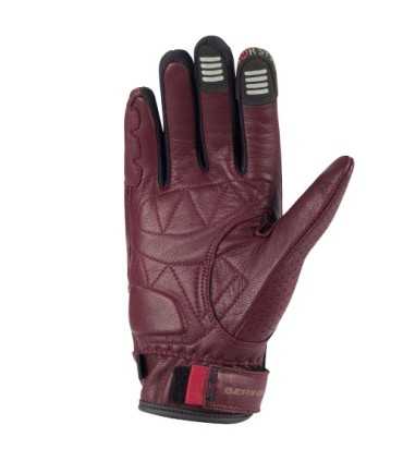 Gants femme en cuir Bering Score bordeaux