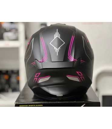 Casco moto Scorpion Exo 391 Spada nero rosa opaco