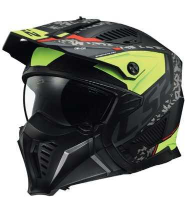 Casque LS2 FF606 Drifter Devor noir matt jaune