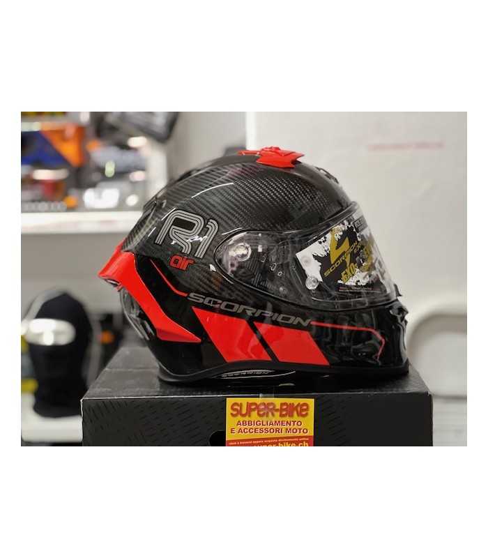 Casco Scorpion Exo R1 Evo Carbon Air Corpus 2 nero rosso