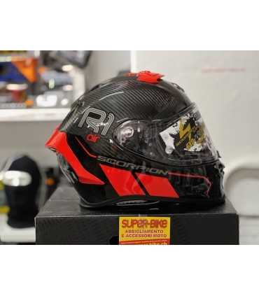 Casco Scorpion Exo R1 Evo Carbon Air Corpus 2 nero rosso