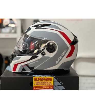 Casque Acerbis Rederwel blanc rouge