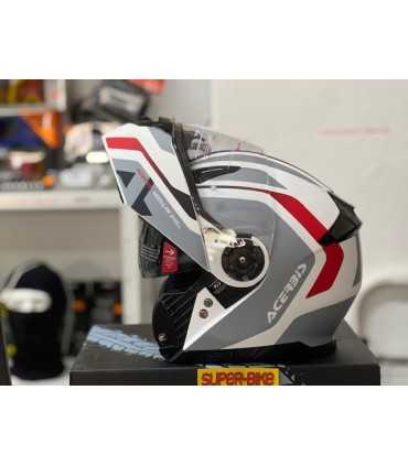 Casque Acerbis Rederwel blanc rouge