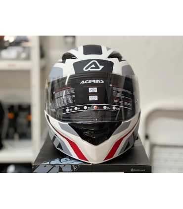 Casque Acerbis Rederwel blanc rouge