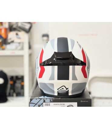 Casque Acerbis Rederwel blanc rouge