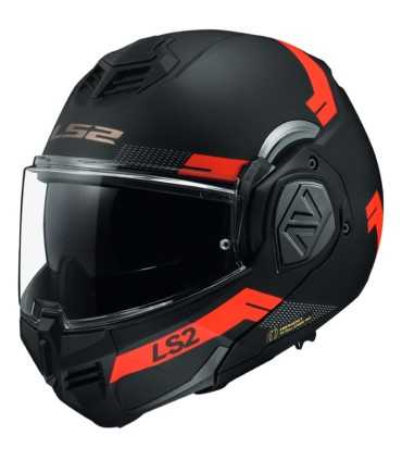 Casco modulare LS2 FF906 Advant Bend nero opaco rosso