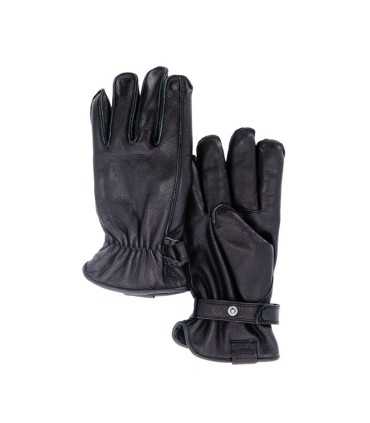 Roeg Jettons gants en cuir noir