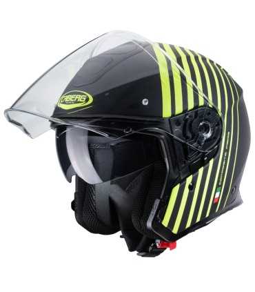 Casque jet Caberg Flyon Bakari noir jaune