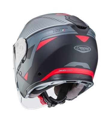 Casque jet Caberg Flyon Rio rouge