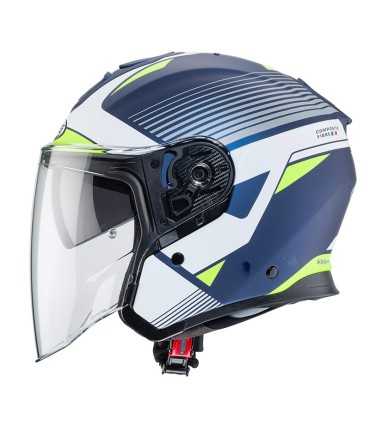 Casque jet Caberg Flyon Rio bleu matt