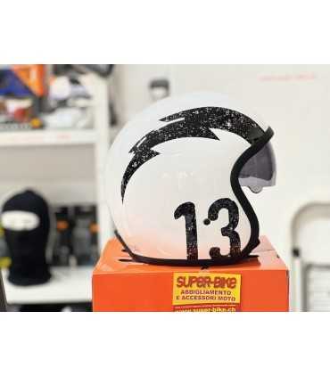 Casco jet Origine Sprint Gasoline 13 bianco