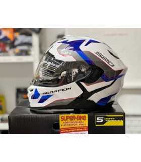 Casco Scorpion Exo-520 Evo Air Elan bianco blu