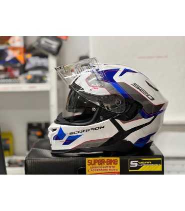 Casco Scorpion Exo-520 Evo Air Elan bianco blu