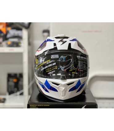 Casco Scorpion Exo-520 Evo Air Elan bianco blu