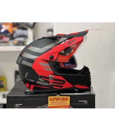 LS2 MX436 Pioneer Evo Adventurer schwarz rot matt