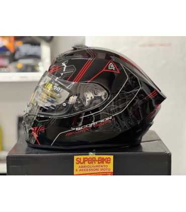 Casco moto Scorpion Exo 391 Spada nero rosso