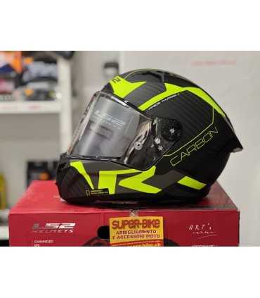 Casco LS2 FF805 Thunder C Racing1 carbon giallo opaco