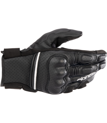 Leder handschuhe Alpinestars Phenom air schwarz weiss