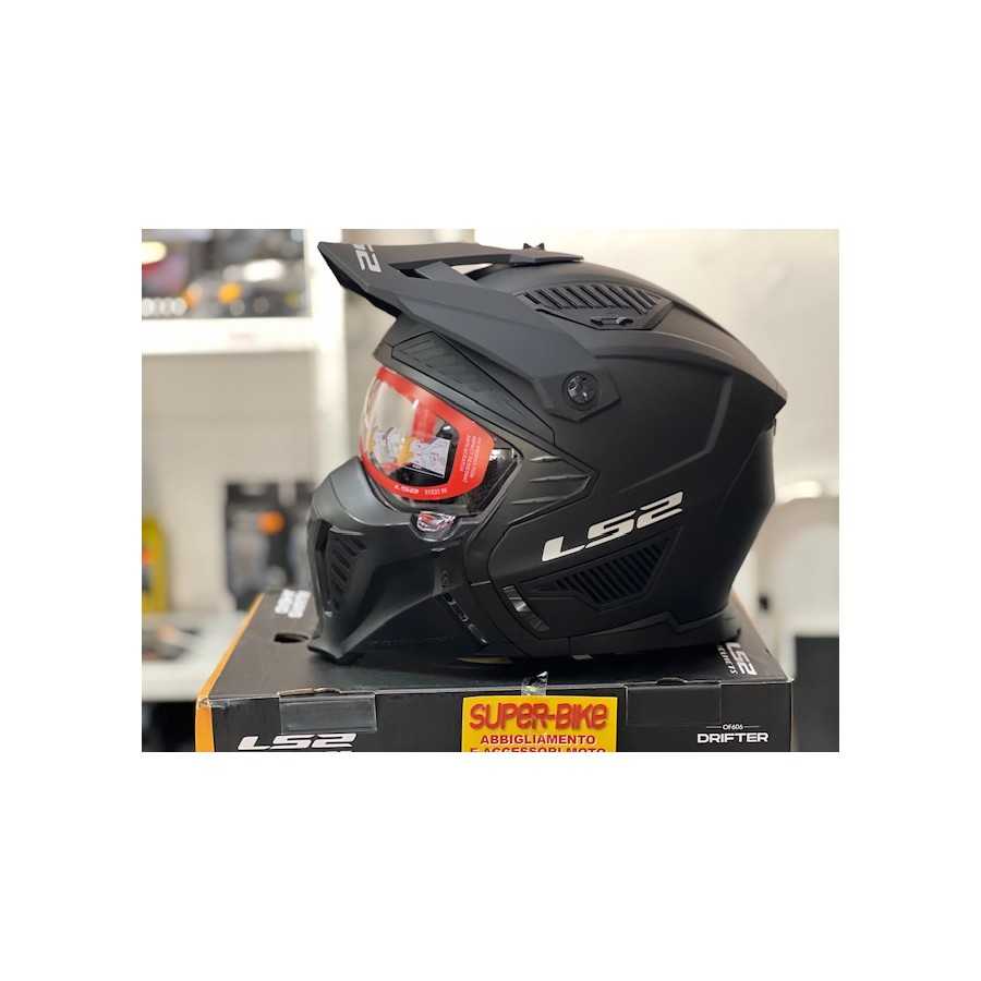 CASCO JET LS2 DRIFTER COLORE NERO OPACO - Tramuto Moto