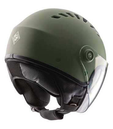 Casco moto jet Tucano Urbano El Top verde opaco