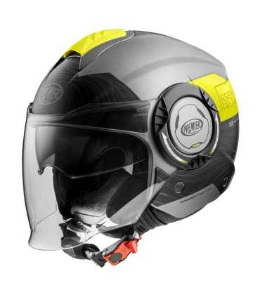 Casque Jet Premier Cool Evo Ds Y 17 Bm gris jaune