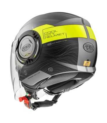 Casque Jet Premier Cool Evo Ds Y 17 Bm gris jaune