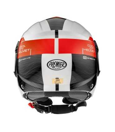 Casque Jet Premier Cool Evo Ds 2 blanc rouge