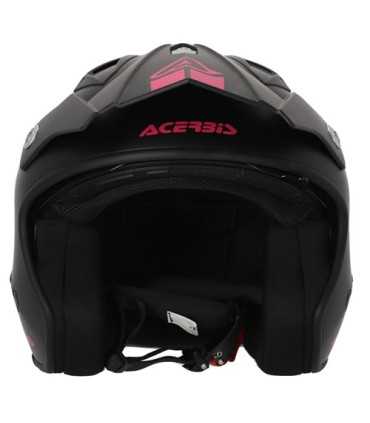 Casco Jet Acerbis Aria 22.06 nero opaco rosa