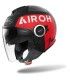 CASCO JET AIROH HELIOS UP nero opaco rosso