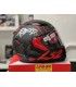 Casco LS2 FF353 Rapid Raven nero opaco rosso