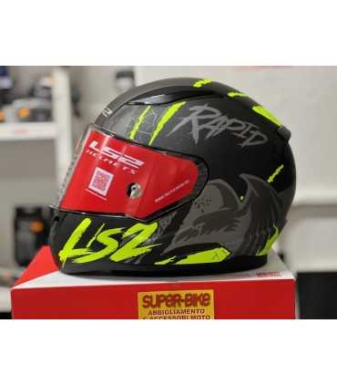 Casco LS2 FF353 Rapid Raven nero opaco giallo