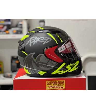 Casco LS2 FF353 Rapid Raven nero opaco giallo