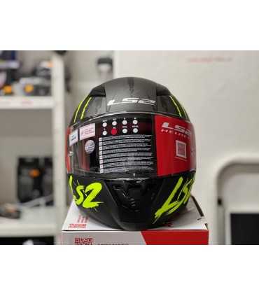 Casco LS2 FF353 Rapid Raven nero opaco giallo