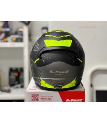 Casco LS2 FF353 Rapid Raven nero opaco giallo