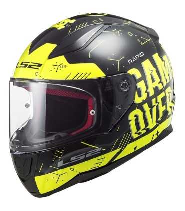 Casque LS2 FF353 Rapid Player noir matt jaune