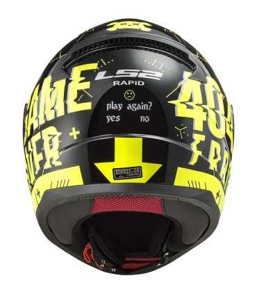 Casco LS2 FF353 Rapid Player nero opaco giallo