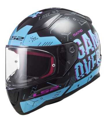 Casco LS2 FF353 Rapid Player nero opaco blu