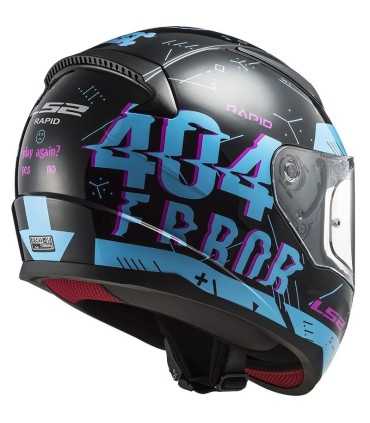 Casque LS2 FF353 Rapid Player noir matt bleu