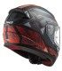 Casco LS2 FF353 Rapid Xtreet nero opaco rosso