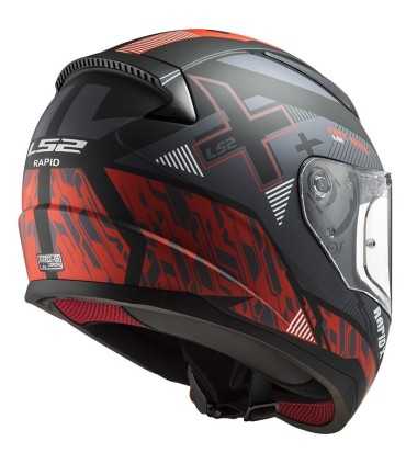 Casque LS2 FF353 Rapid Xtreet noir matt rouge