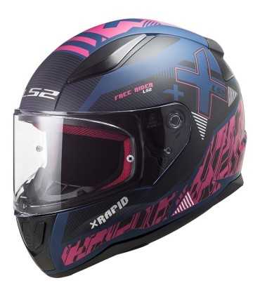 Casco LS2 FF353 Rapid Xtreet nero opaco viola