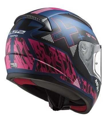 LS2 FF353 Rapid Xtreet black matt fuchsia helmet