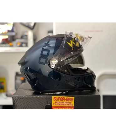 Casque intégral Scorpion Exo 1400 Carbon air Evo Cerebro bleu